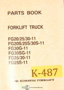 Komatsu-Komatsu Forlift FG20, FG and FD Series, Parts and Drawings Manual 1992-FD25/30-FD25S-FG20-FG20/25/30-FG20S/25/S/30S-FG30G-FG30SG-01